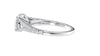 Round Solitaire Split Diamond Band Engagement Ring