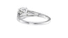Round Solitaire Split Diamond Band Engagement Ring