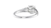 Round Solitaire Split Diamond Band Engagement Ring