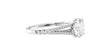 Round Solitaire Split Diamond Band Engagement Ring
