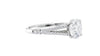 Round Solitaire Split Diamond Band Engagement Ring