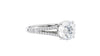 Round Solitaire Split Diamond Band Engagement Ring