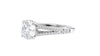Round Solitaire Split Diamond Band Engagement Ring