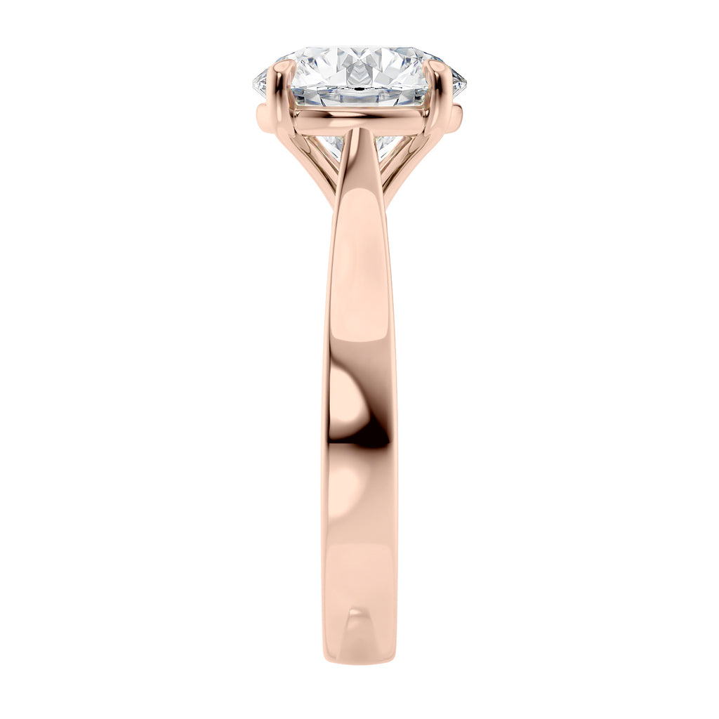 Rose gold engagement ring 18ct gold