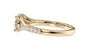 Round Solitaire Half Set Split Diamond Band Engagement Ring