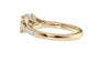 Round Solitaire Half Set Split Diamond Band Engagement Ring