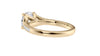 Round Solitaire Half Set Split Diamond Band Engagement Ring
