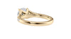 Round Solitaire Half Set Split Diamond Band Engagement Ring