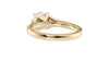 Round Solitaire Half Set Split Diamond Band Engagement Ring