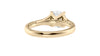 Round Solitaire Half Set Split Diamond Band Engagement Ring