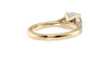 Round Solitaire Half Set Split Diamond Band Engagement Ring