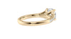 Round Solitaire Half Set Split Diamond Band Engagement Ring
