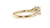 Round Solitaire Half Set Split Diamond Band Engagement Ring