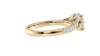 Round Solitaire Half Set Split Diamond Band Engagement Ring