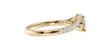 Round Solitaire Half Set Split Diamond Band Engagement Ring