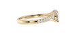 Round Solitaire Half Set Split Diamond Band Engagement Ring