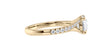 Round Solitaire Half Set Split Diamond Band Engagement Ring