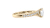 Round Solitaire Half Set Split Diamond Band Engagement Ring