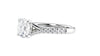 Round Solitaire Half Set Split Diamond Band Engagement Ring