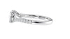 Round Solitaire Half Set Split Diamond Band Engagement Ring