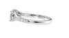 Round Solitaire Half Set Split Diamond Band Engagement Ring