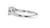 Round Solitaire Half Set Split Diamond Band Engagement Ring