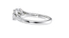 Round Solitaire Half Set Split Diamond Band Engagement Ring