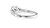 Round Solitaire Half Set Split Diamond Band Engagement Ring