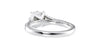 Round Solitaire Half Set Split Diamond Band Engagement Ring
