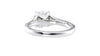 Round Solitaire Half Set Split Diamond Band Engagement Ring