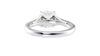 Round Solitaire Half Set Split Diamond Band Engagement Ring