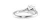 Round Solitaire Half Set Split Diamond Band Engagement Ring