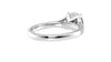 Round Solitaire Half Set Split Diamond Band Engagement Ring