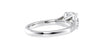 Round Solitaire Half Set Split Diamond Band Engagement Ring