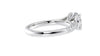 Round Solitaire Half Set Split Diamond Band Engagement Ring