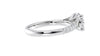Round Solitaire Half Set Split Diamond Band Engagement Ring