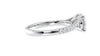 Round Solitaire Half Set Split Diamond Band Engagement Ring