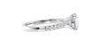 Round Solitaire Half Set Split Diamond Band Engagement Ring