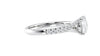Round Solitaire Half Set Split Diamond Band Engagement Ring