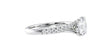 Round Solitaire Half Set Split Diamond Band Engagement Ring