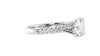 Round Solitaire Half Set Split Diamond Band Engagement Ring