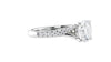 Round Solitaire Half Set Split Diamond Band Engagement Ring