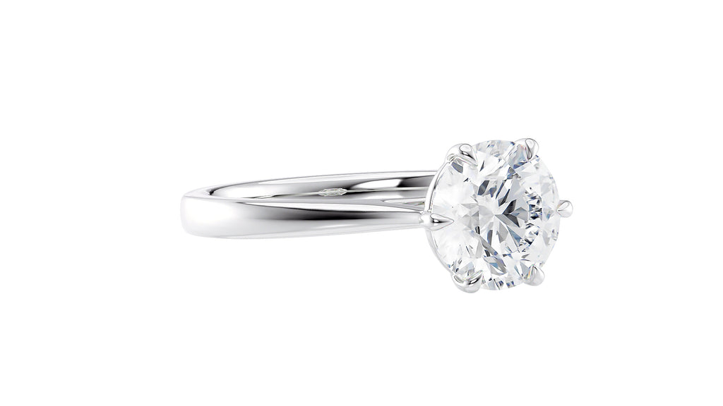 6 Claw Classic Diamond Engagement Ring