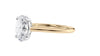 Oval Solitaire Very Thin Band Diamond Engagement Ring