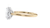 Oval Solitaire Very Thin Band Diamond Engagement Ring