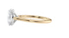 Oval Solitaire Very Thin Band Diamond Engagement Ring