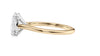 Oval Solitaire Very Thin Band Diamond Engagement Ring