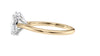 Oval Solitaire Very Thin Band Diamond Engagement Ring