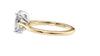 Oval Solitaire Very Thin Band Diamond Engagement Ring