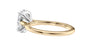 Oval Solitaire Very Thin Band Diamond Engagement Ring